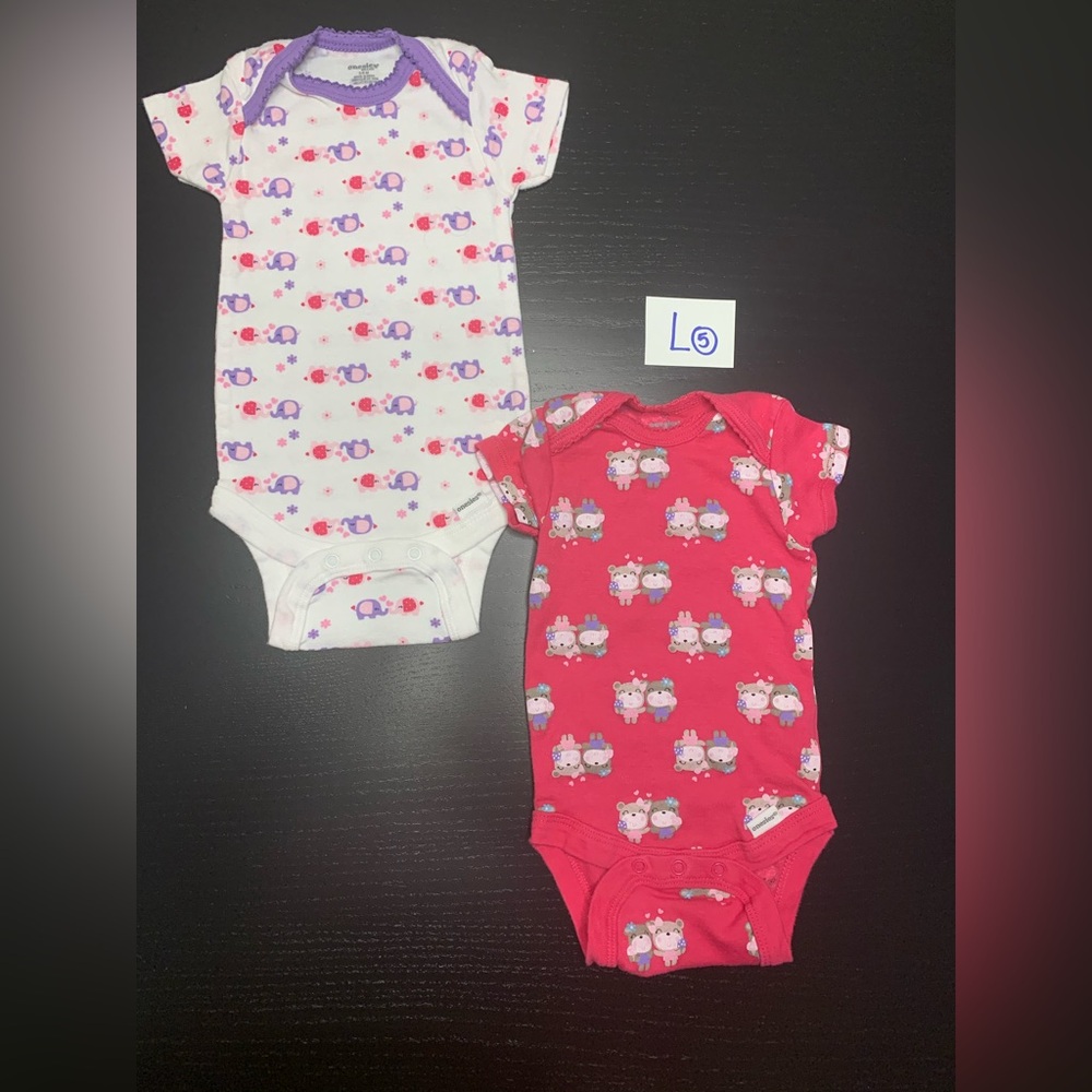 ⭐️5/$10.00⭐️ Gerber 3-6m Baby Girl Onesie Set